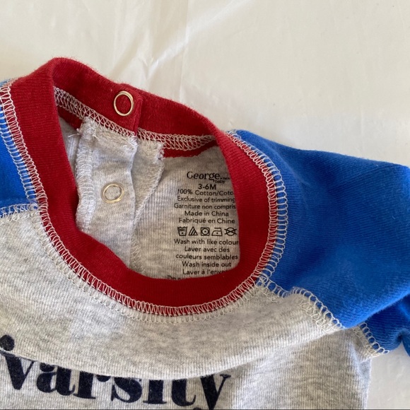4 For $10. George 3-6 Months Baby Footless Onesie - Picture 4 of 4